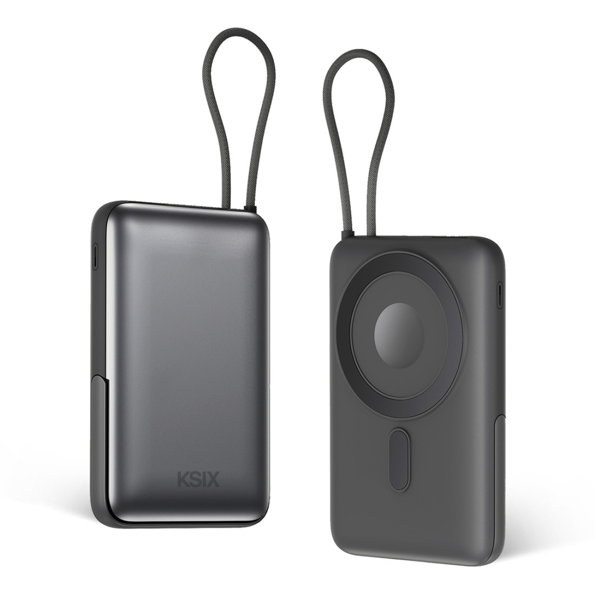 KSIX POWERPULSE Wireless MagSafe Power Bank 10000 mAh, 22.5W PD, Συμβατό με Apple και Apple Watch Γκρι BPB10PD22INTSG - Image 3