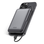 KSIX POWERPULSE Wireless MagSafe Power Bank 10000 mAh, 22.5W PD, Συμβατό με Apple και Apple Watch Γκρι BPB10PD22INTSG - Image 4