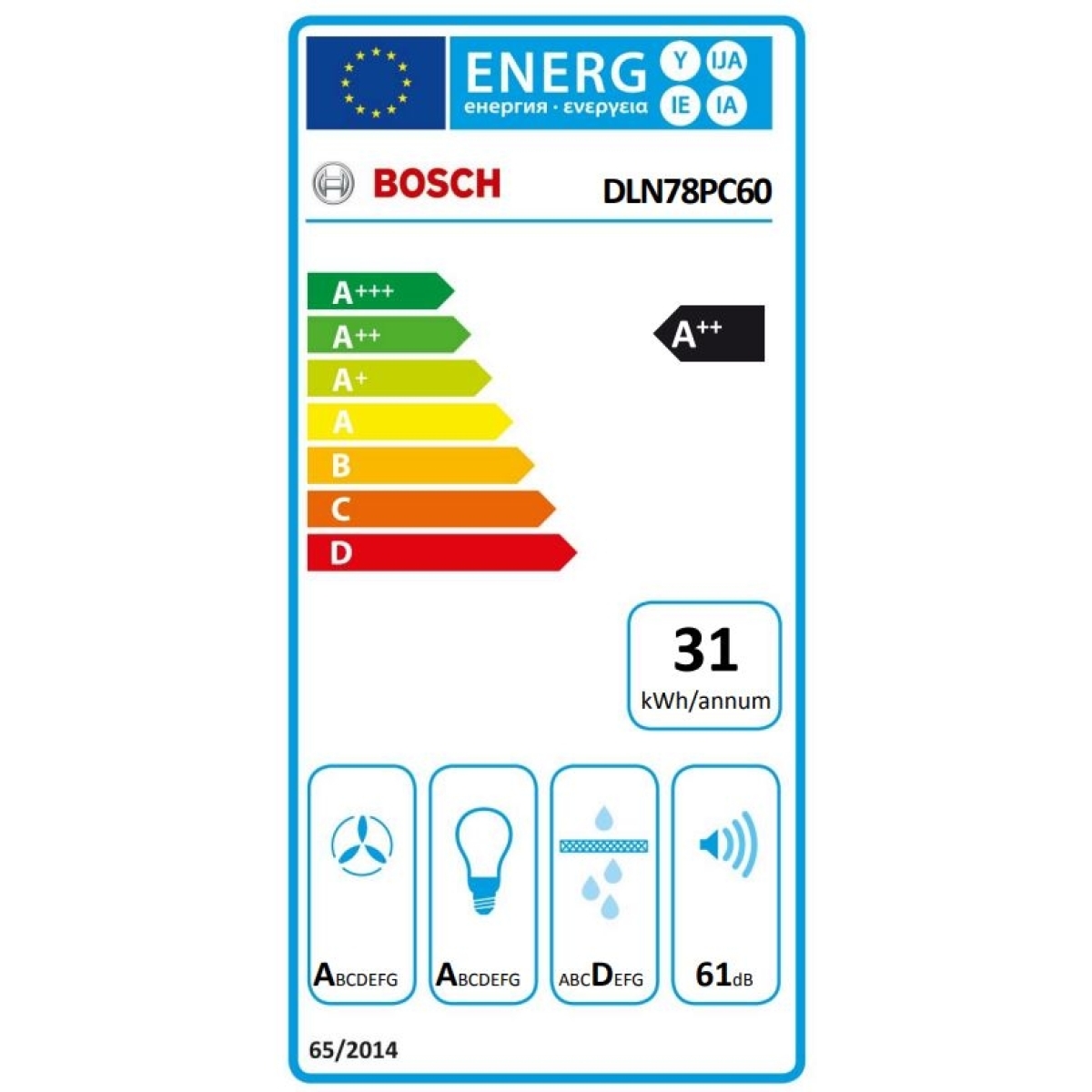 Bosch Series 8 Μηχανισμός Απορρόφησης 70cm Μαύρος DLN78PC60 - Image 2