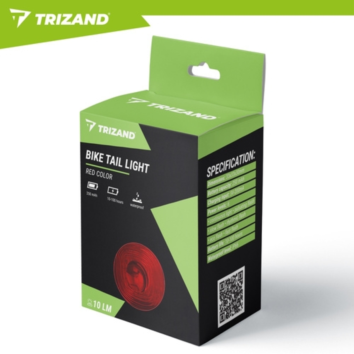 Trizand Οπίσθιο Φως Ποδηλάτου LED, 10lm, 6 Λειτουργίες IP66 00027562 - Image 4