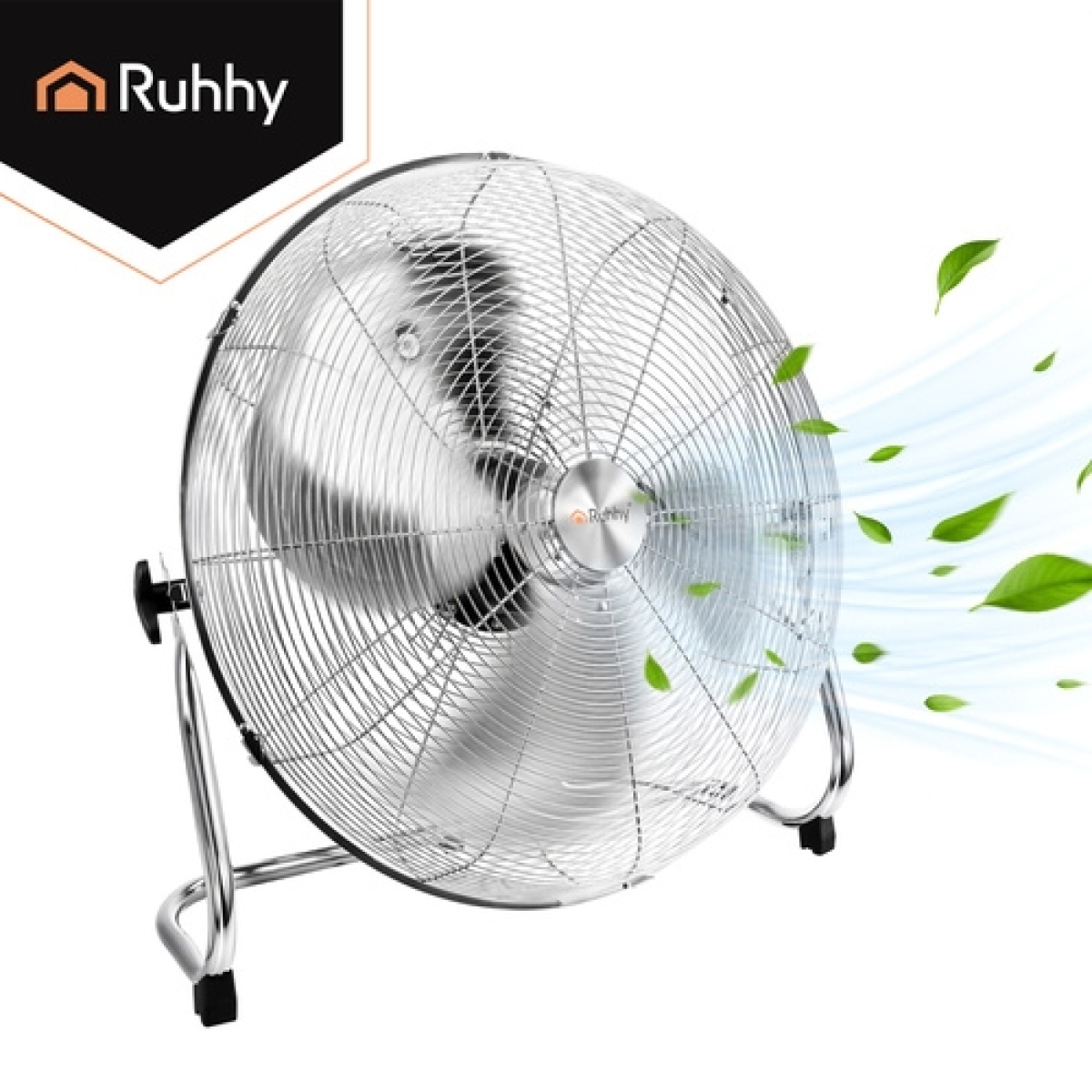 Ruhhy Επιδαπέδιος Μεταλλικός Ανεμιστήρας 130W με Διάμετρο 50cm με 3 Ταχύτητες 00027835 - Image 3