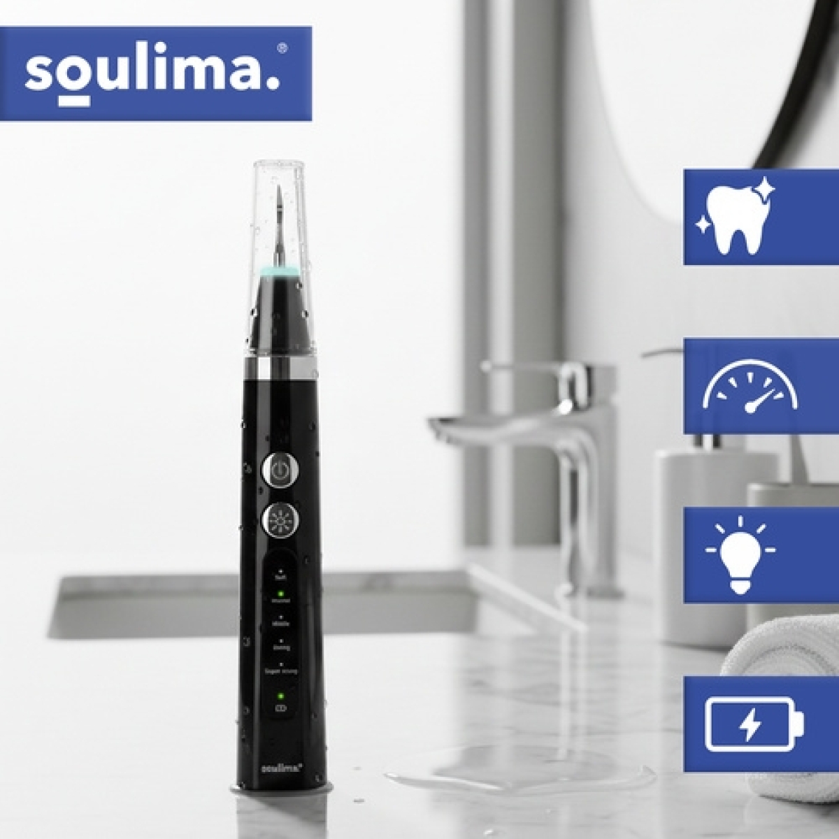 Soulima Ultrasonic Καθαριστής Δοντιών για Αφαίρεση Πέτρας και Πλάκας 00025746 - Image 3