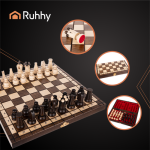 Ruhhy Σκάκι από Ξύλο - Royal Chess 31x31cm 00026038 - Image 4