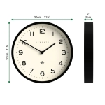 Newgate Αναλογικό Ρολόι Τοίχου Echo Number Four Quartz 30cm Ακρυλικό Μαύρο NUMFOU149K - Image 3