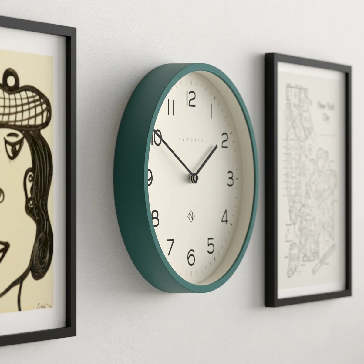 Newgate Αναλογικό Ρολόι Τοίχου Echo Number Four Quartz 30cm Ακρυλικό Eden Green - Πράσινο NUMFOU149EDG - Image 4