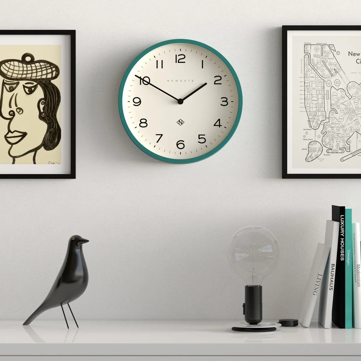 Newgate Αναλογικό Ρολόι Τοίχου Echo Number Four Quartz 30cm Ακρυλικό Eden Green - Πράσινο NUMFOU149EDG - Image 3