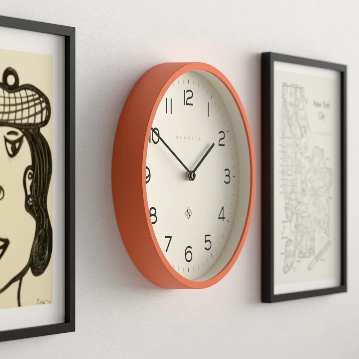 Newgate Αναλογικό Ρολόι Τοίχου Echo Number Four Quartz 30cm Ακρυλικό Pumkin Orange - Πορτοκαλί NUMFOU149PO - Image 3