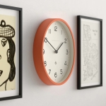 Newgate Αναλογικό Ρολόι Τοίχου Echo Number Four Quartz 30cm Ακρυλικό Pumkin Orange - Πορτοκαλί NUMFOU149PO - Image 3