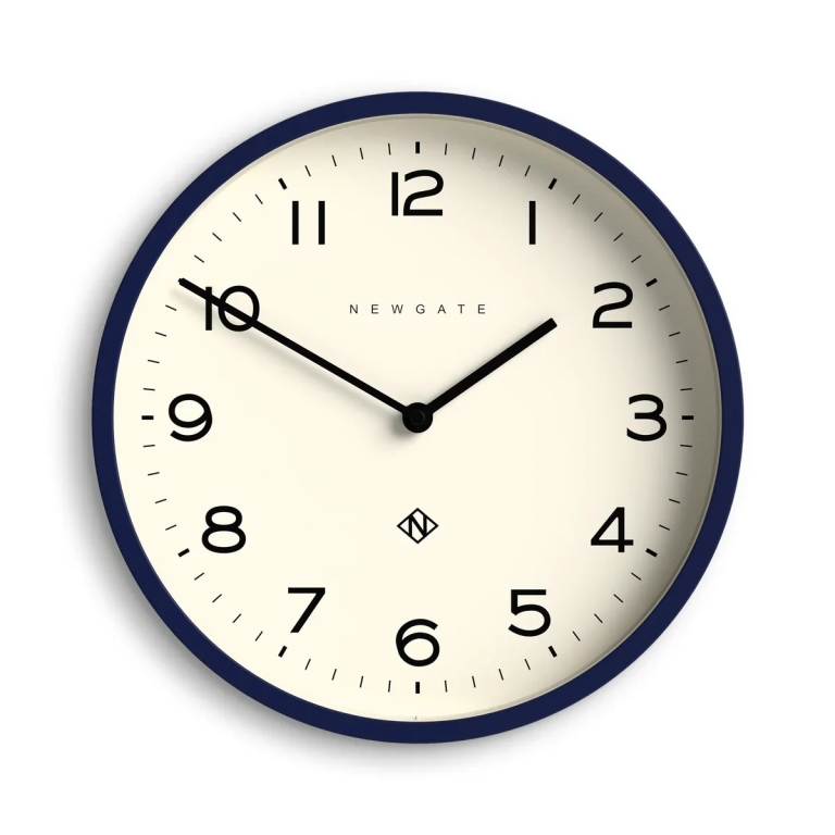 Newgate Αναλογικό Ρολόι Τοίχου Echo Number Four Quartz 30cm Ακρυλικό Midnight Blue - Μπλε NUMFOU149NB