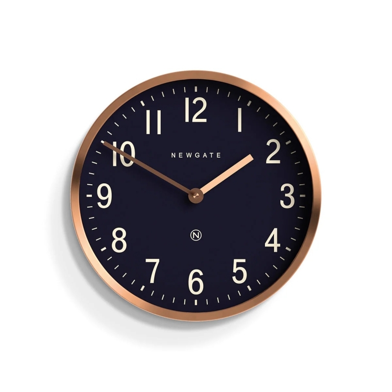 Newgate Αναλογικό Ρολόι Τοίχου Master Edwards Quartz 30cm Μεταλλικό Copper/Blue - Μπρονζέ LUGG372RAC