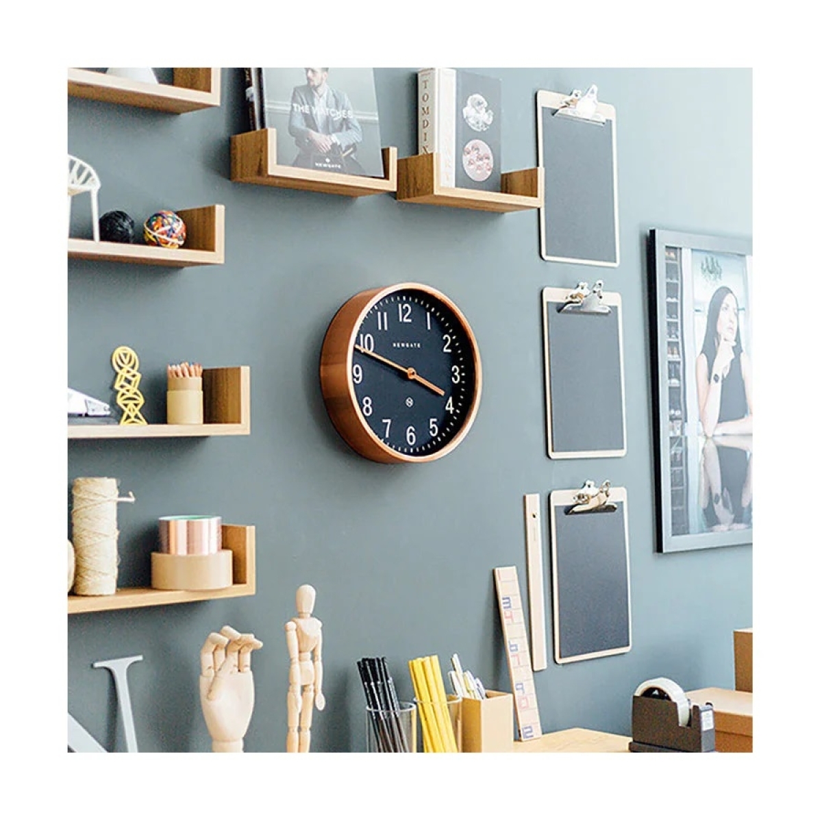 Newgate Αναλογικό Ρολόι Τοίχου Master Edwards Quartz 30cm Μεταλλικό Copper/Blue - Μπρονζέ LUGG372RAC - Image 4