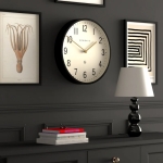 Newgate Αναλογικό Ρολόι Τοίχου Universal Arabic Quartz 43cm Μεταλλικό Μαύρο UNIV371K - Image 4