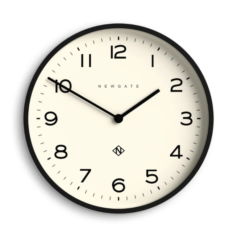Newgate Αναλογικό Ρολόι Τοίχου Echo Number Two Quartz 45cm Ακρυλικό Μαύρο NUMTWO149K