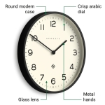 Newgate Αναλογικό Ρολόι Τοίχου Echo Number Two Quartz 45cm Ακρυλικό Μαύρο NUMTWO149K - Image 3