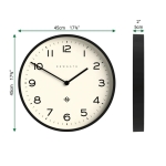 Newgate Αναλογικό Ρολόι Τοίχου Echo Number Two Quartz 45cm Ακρυλικό Μαύρο NUMTWO149K - Image 4