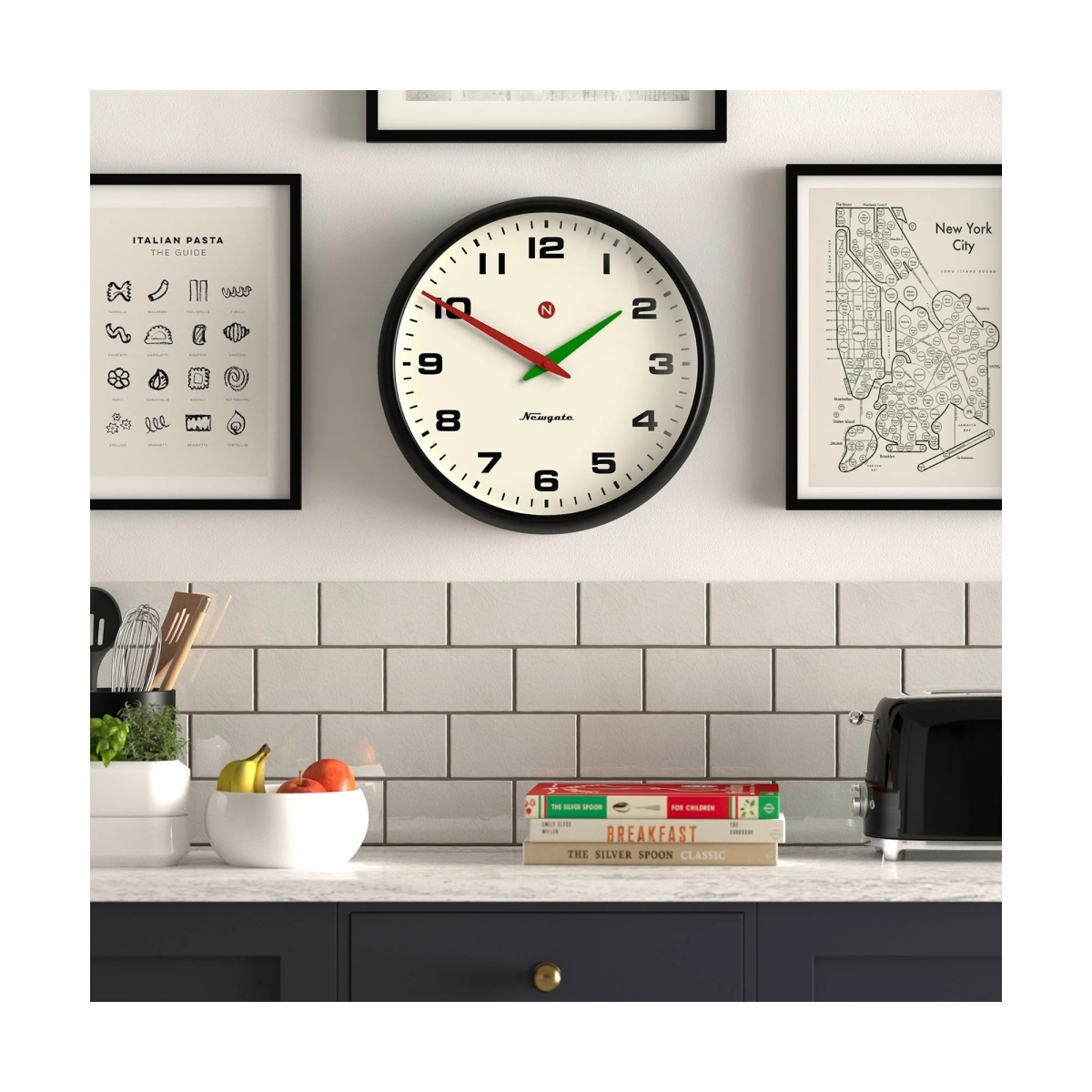 Newgate Αναλογικό Ρολόι Τοίχου Superstore Quartz 40cm Μεταλλικό Μαύρο SUPE216K - Image 3