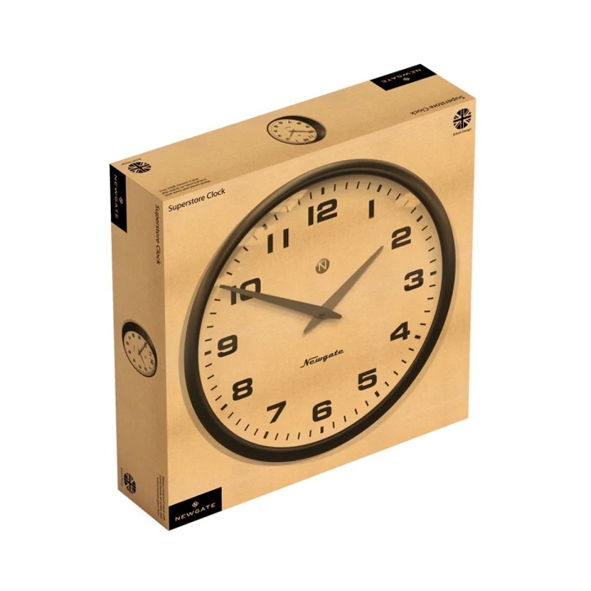 Newgate Αναλογικό Ρολόι Τοίχου Superstore Quartz 40cm Μεταλλικό Μαύρο SUPE216K - Image 4