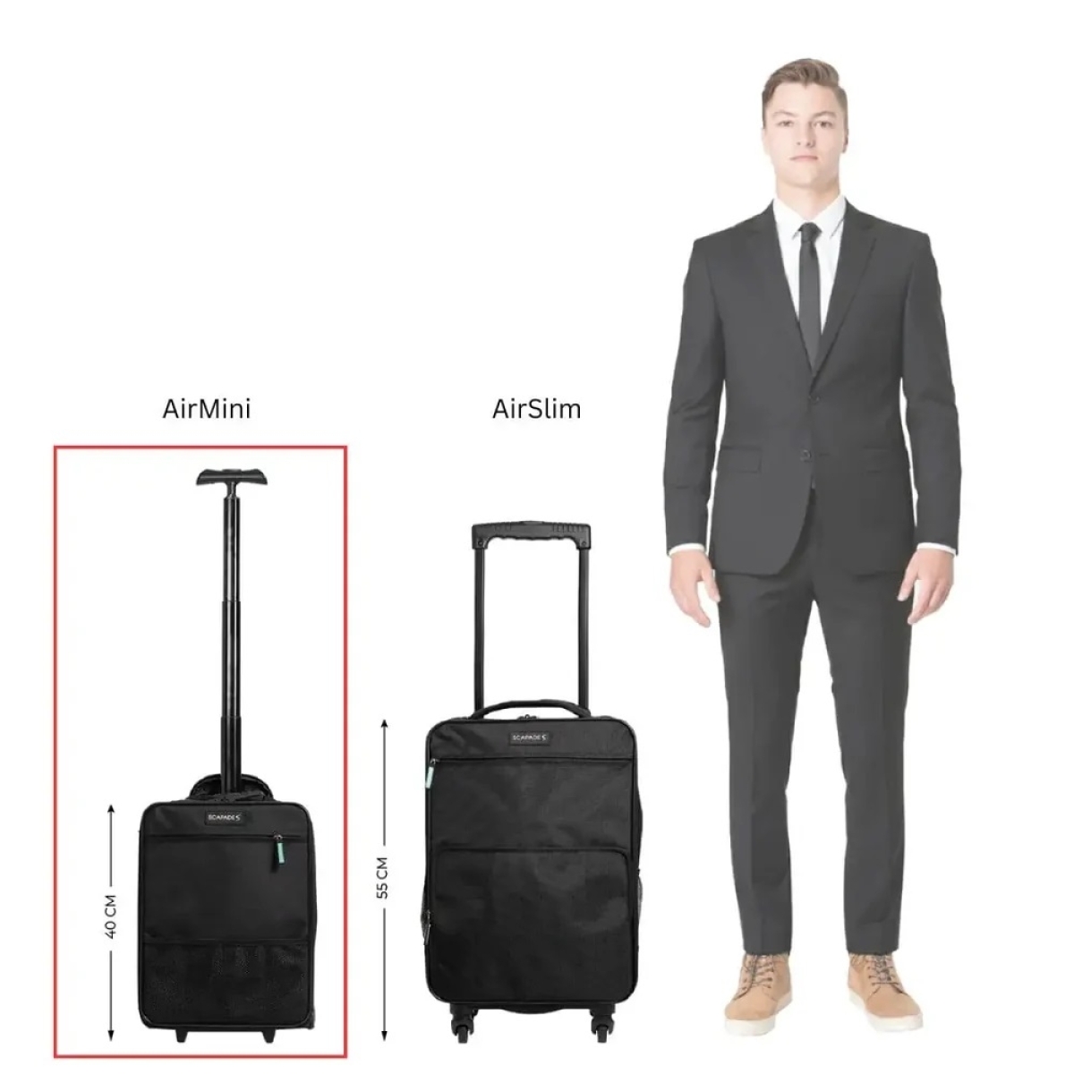 Scapade AirMini Underseat Carry-on Bag with Wheels Airline Approved - Image 2