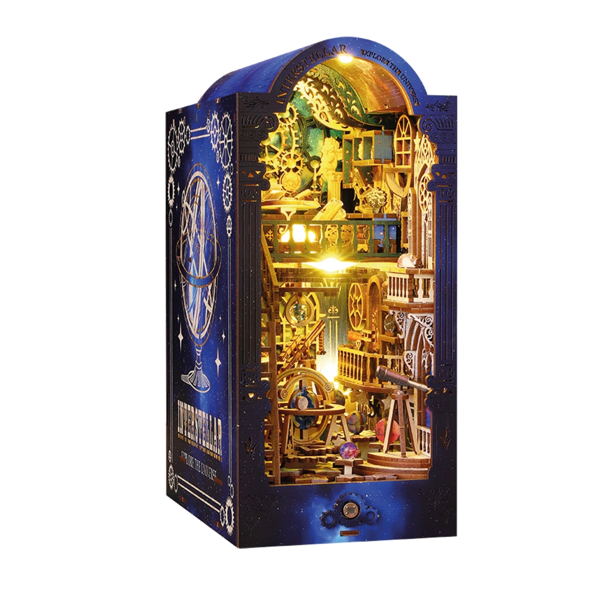 Ludistri DIY Book Nook - Explore the Universe (18x15.7x27.5 cm) with motion and music BLU0005 - Image 4