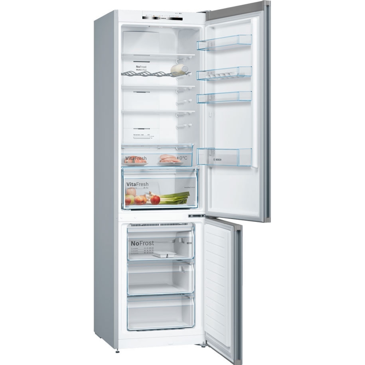Bosch Ψυγειοκαταψύκτης 368lt NoFrost Υ203xΠ60xΒ66εκ. Χρώμα Inox KGN39VLEB - Image 3