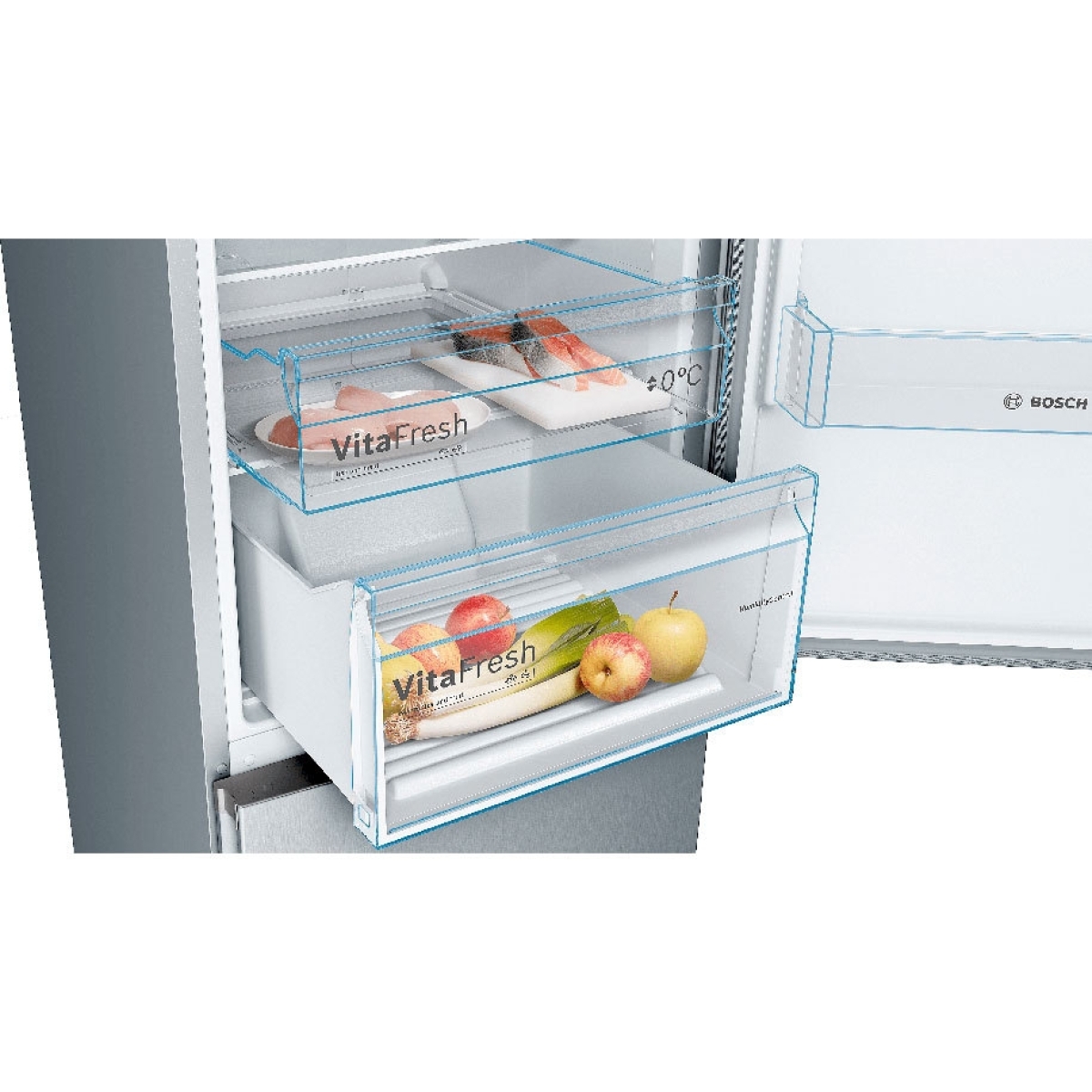 Bosch Ψυγειοκαταψύκτης 368lt NoFrost Υ203xΠ60xΒ66εκ. Χρώμα Inox KGN39VLEB - Image 4