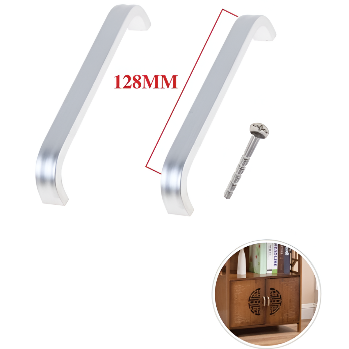 Αλουμινένια Λαβή Επίπλων 128mm 2τμχ BossTools 680621