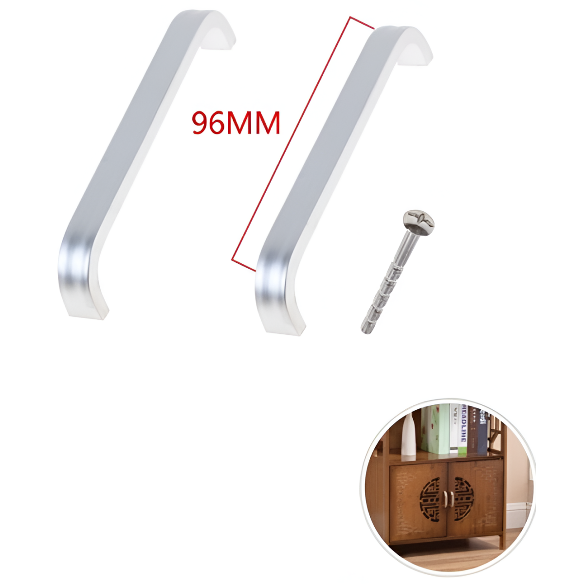 Αλουμινένια Λαβή Επίπλων 96mm 2 τμχ BossTools 680620