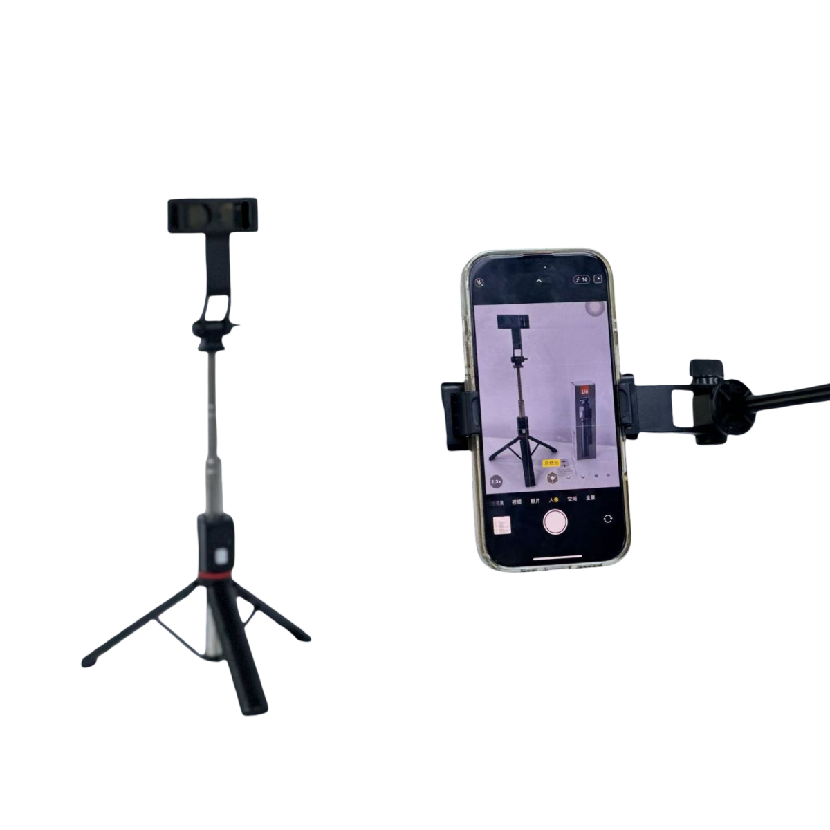 Αναδιπλούμενο Selfie Stick Και Τρίποδο 3 Σε 1 Με Bluetooth Τηλεχειριστήριο U6 - Image 6