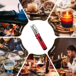 Αναπτήρας Jet Flame Βουτανίου Επαναγεμιζόμενος 360° με Ρυθμιζόμενη Φλόγα & Κλείδωμα Ασφαλείας ZC281 - Image 4