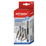 Aνεξίτηλος Μαρκαδόρος Μπλε 5mm 12τμχ Motarro MC164-4 - Image 2