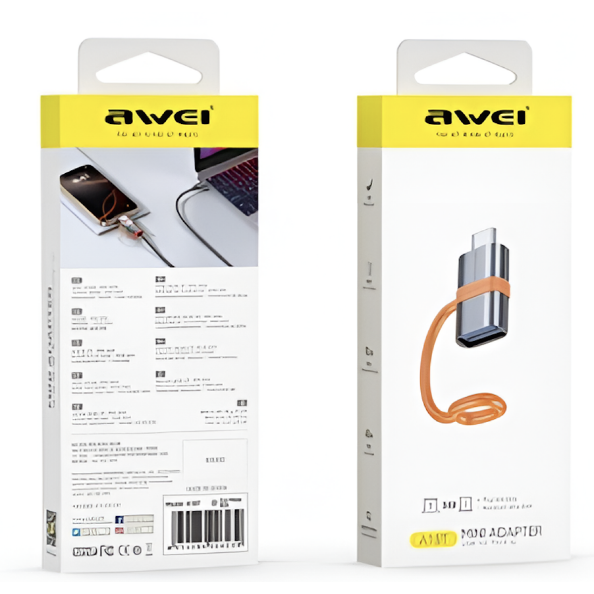 Αντάπτορας USB Σε Type-C Awei A18T