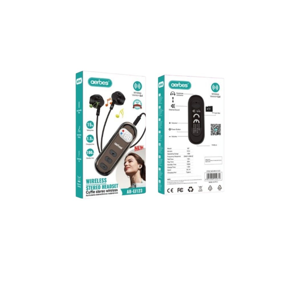 Ασύρματα Ακουστικά Bluetooth Aerbes AB-EJ123 V5.4
