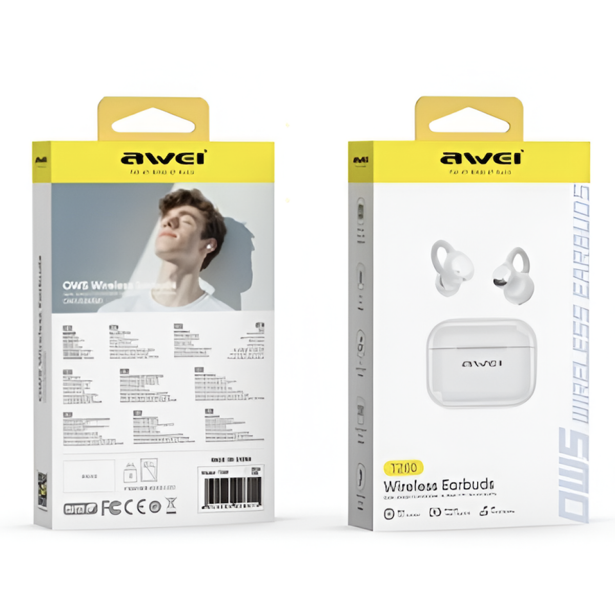 Ασύρματα Bluetooth Ακουστικά OWS Awei TZ60 Λευκά - Image 3