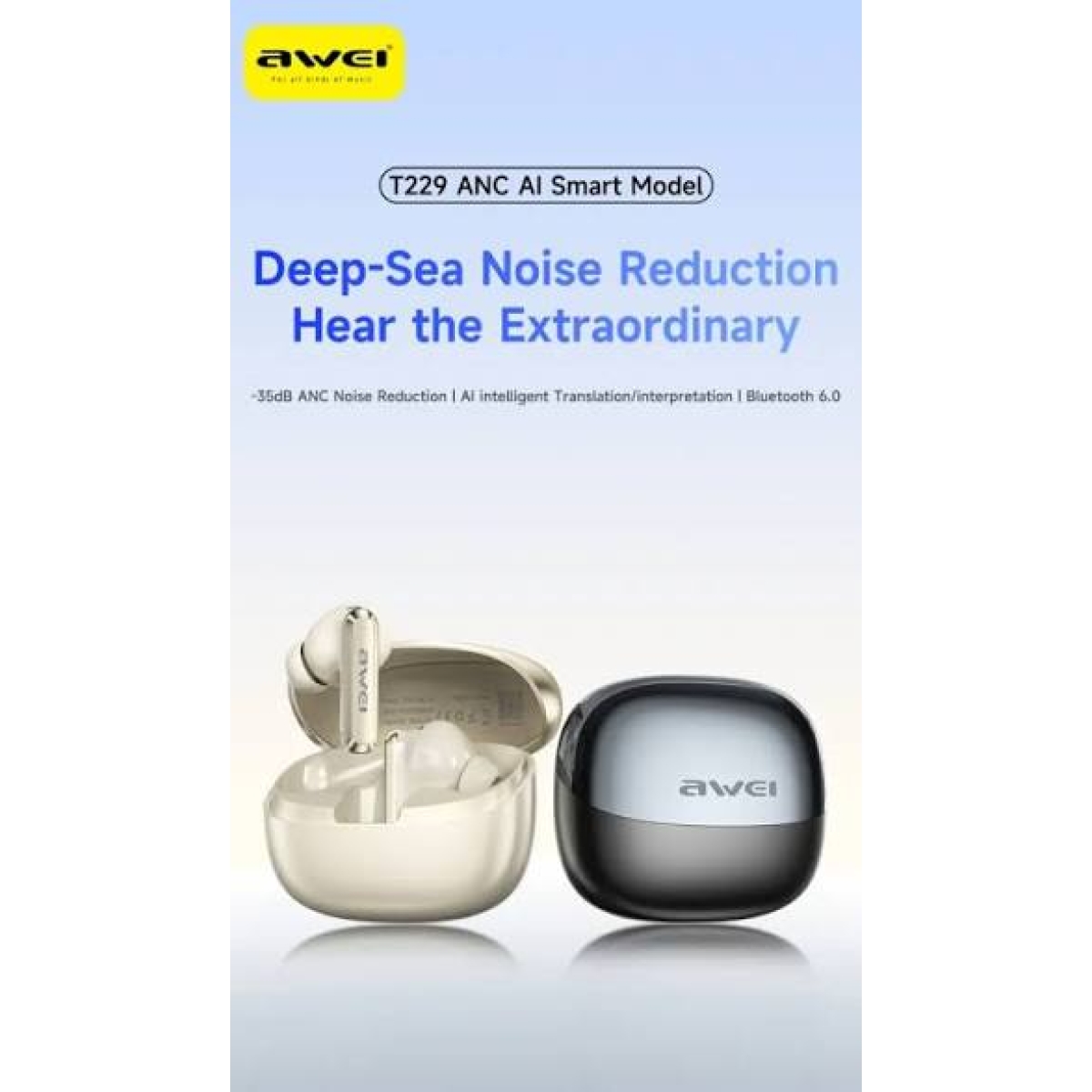 Ασύρματα Bluetooth Ακουστικά TWS με Έξυπνη AI Μετάφραση Awei T229 - Image 3