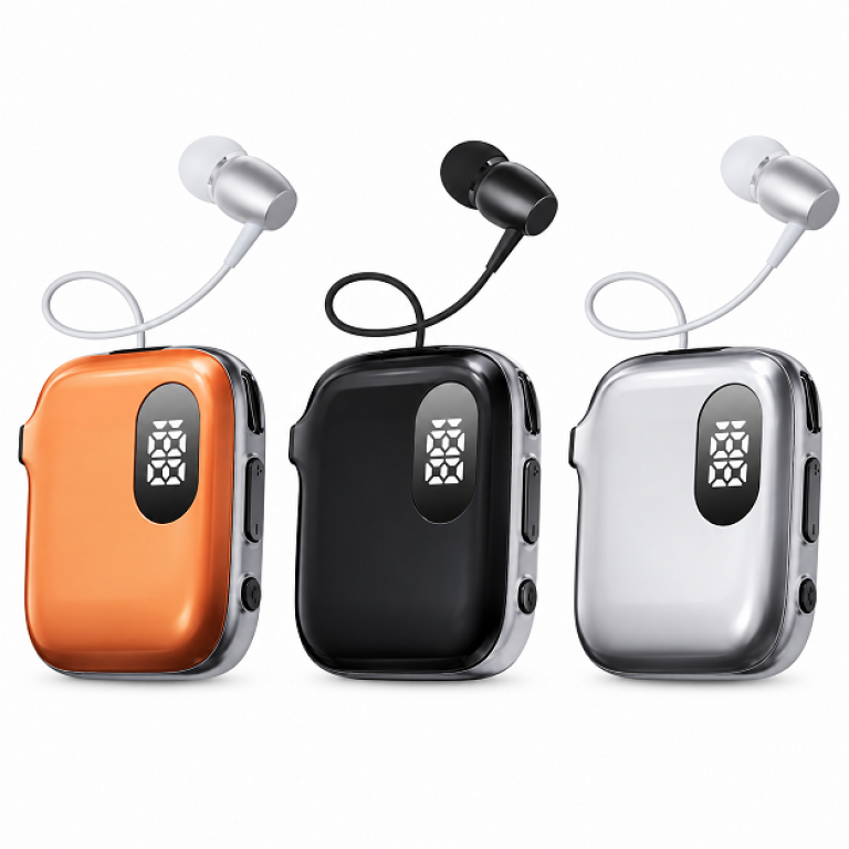 Bluetooth Ακουστικό V6.0 με ENC, Κλιπ Πέτου & Αυτονομία 90H Type-C K91