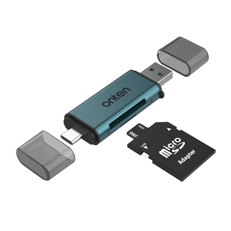 Card Reader SD και TF USB-A & USB-C Onten OTN-CR532