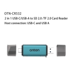 Card Reader SD και TF USB-A & USB-C Onten OTN-CR532 - Image 2