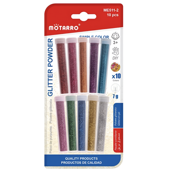 Χρυσόσκονες Χειροτεχνίας 10 x 7g Classic Colors Motarro ME511-2