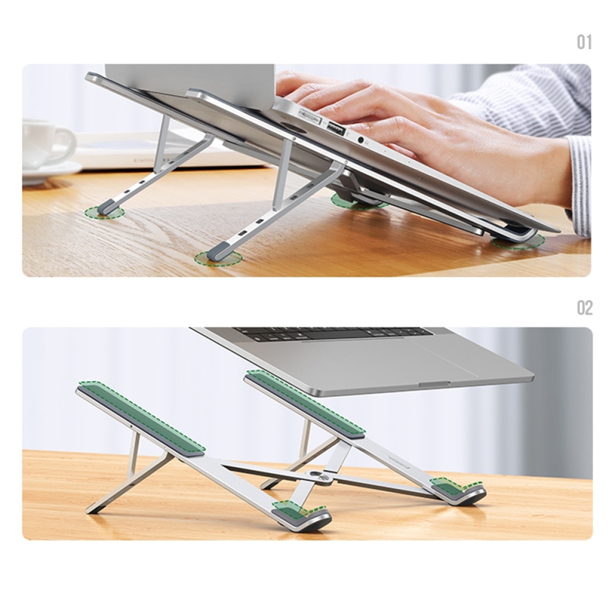 Ugreen Βάση για Laptop έως 17.3" Αναδιπλούμενη Ασημί LP451 - Image 3