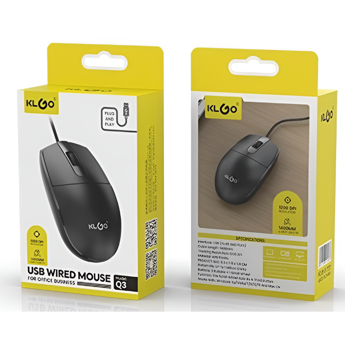 Ενσύρματο Ποντίκι USB KLGO Q3