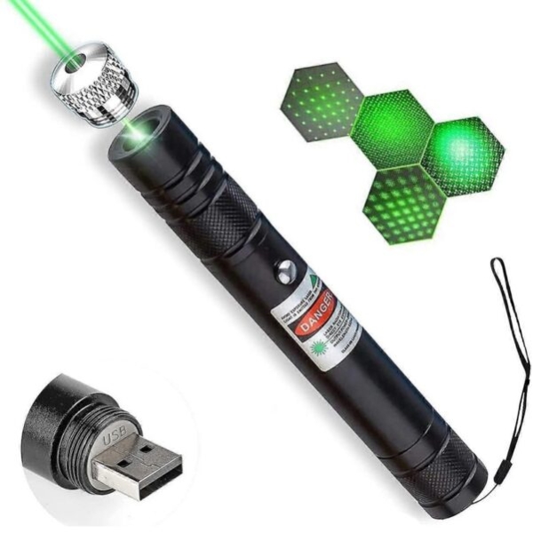 Επαναφορτιζόμενο Πράσινο Laser Pointer USB Στυλό Μεγάλης Εμβέλειας