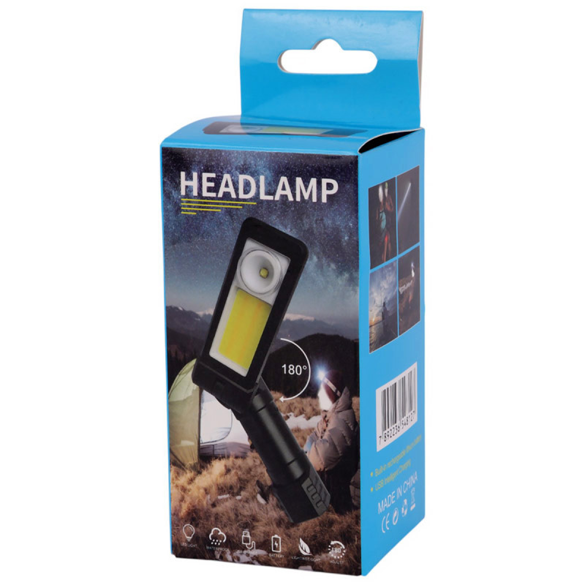 Επαναφορτιζόμενος Φακός Κεφαλής LED COB USB Με Περιστροφή 180° ZS-154 - Image 6