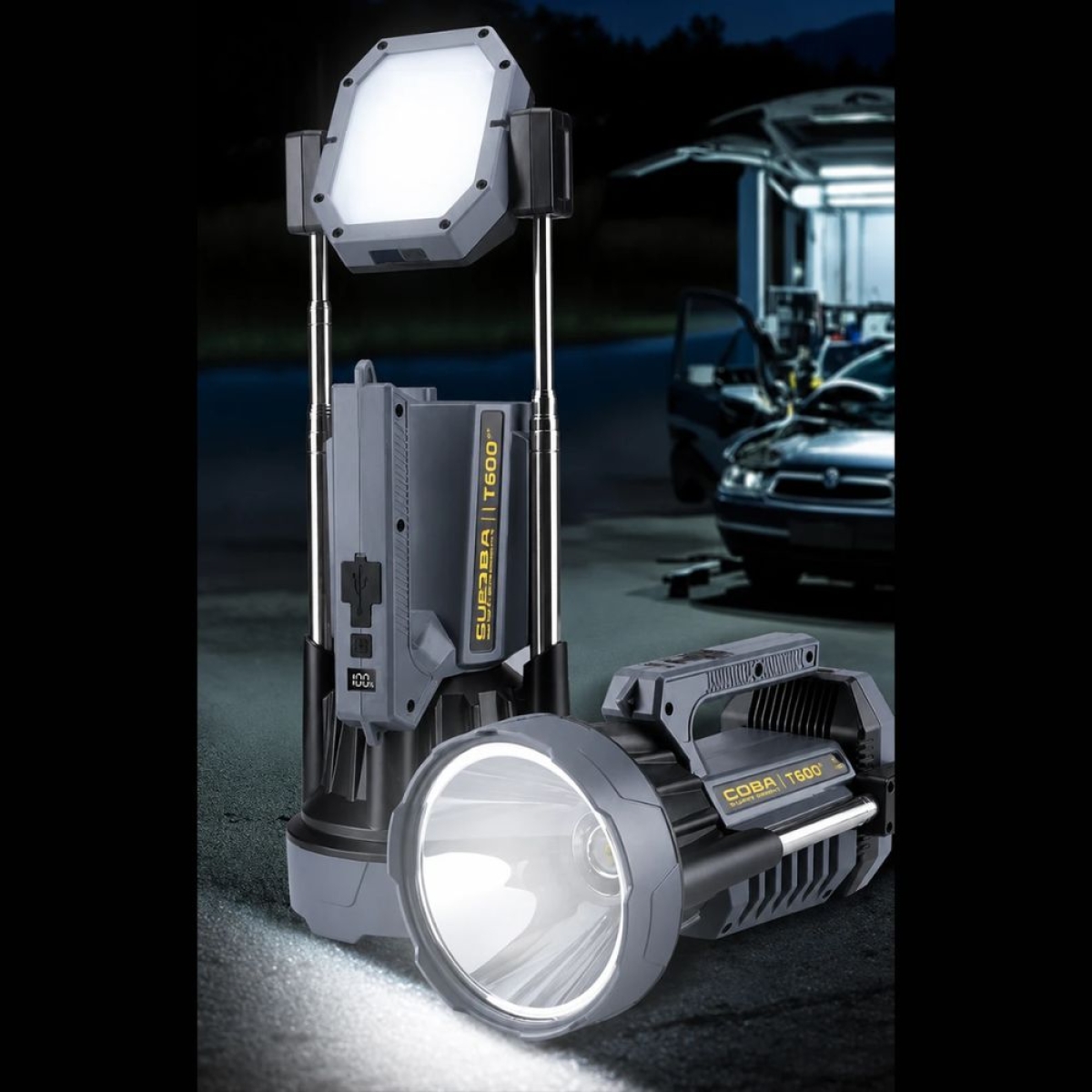 Επαναφορτιζόμενος Φακός LED COBA CB-T600 P50