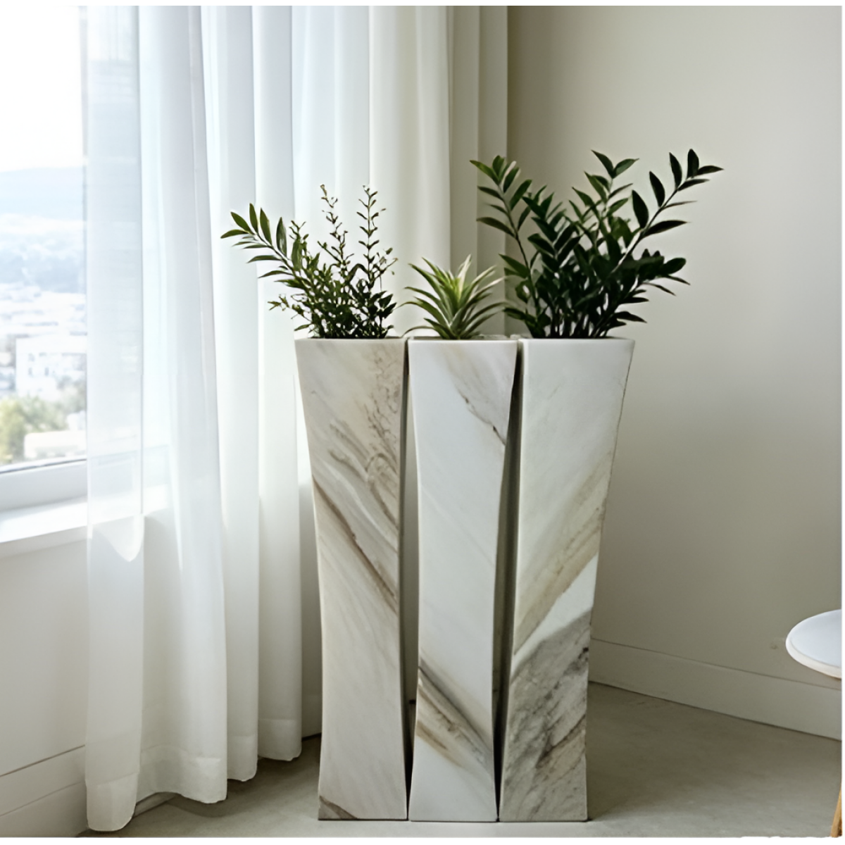 Επιδαπέδιο Διακοσμητικό Βάζο Marble 58cm SDS-29375 - Image 2