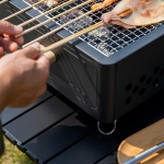 Επιτραπέζια Ψησταριά Κάρβουνου BBQ με Συρτάρι 31x31x16cm K-704 - Image 7