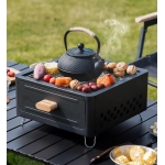 Επιτραπέζια Ψησταριά Κάρβουνου BBQ με Συρτάρι 31x31x16cm K-704 - Image 6