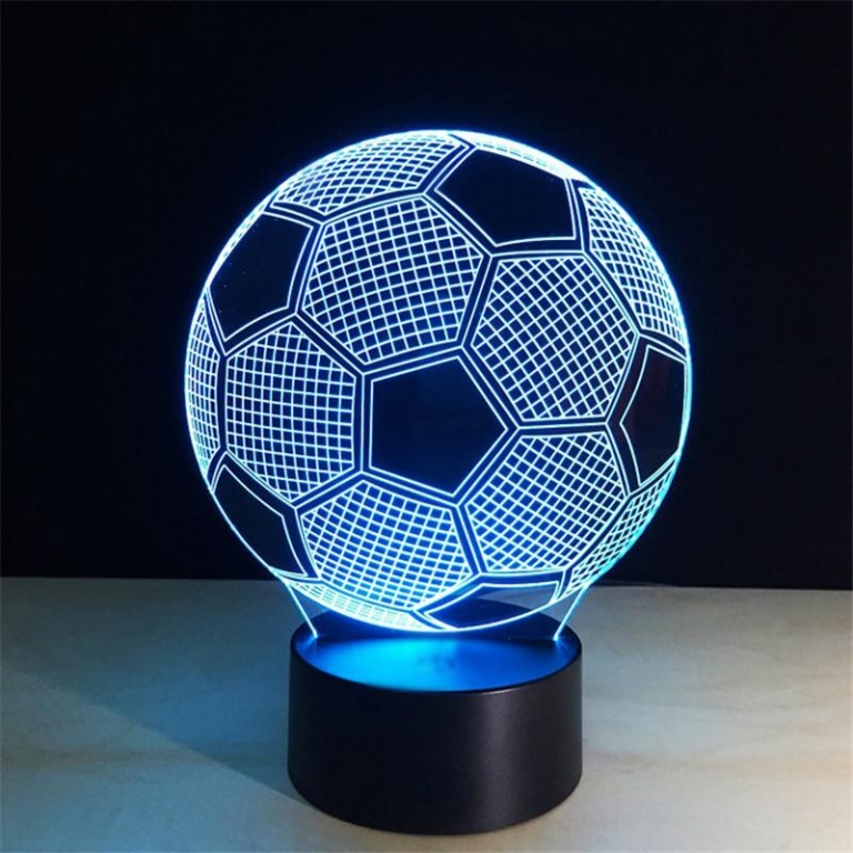 Επιτραπέζιο Φωτιστικό LED 3D Illusion Με 7 Χρώματα - Μπάλα Ποδοσφαίρου