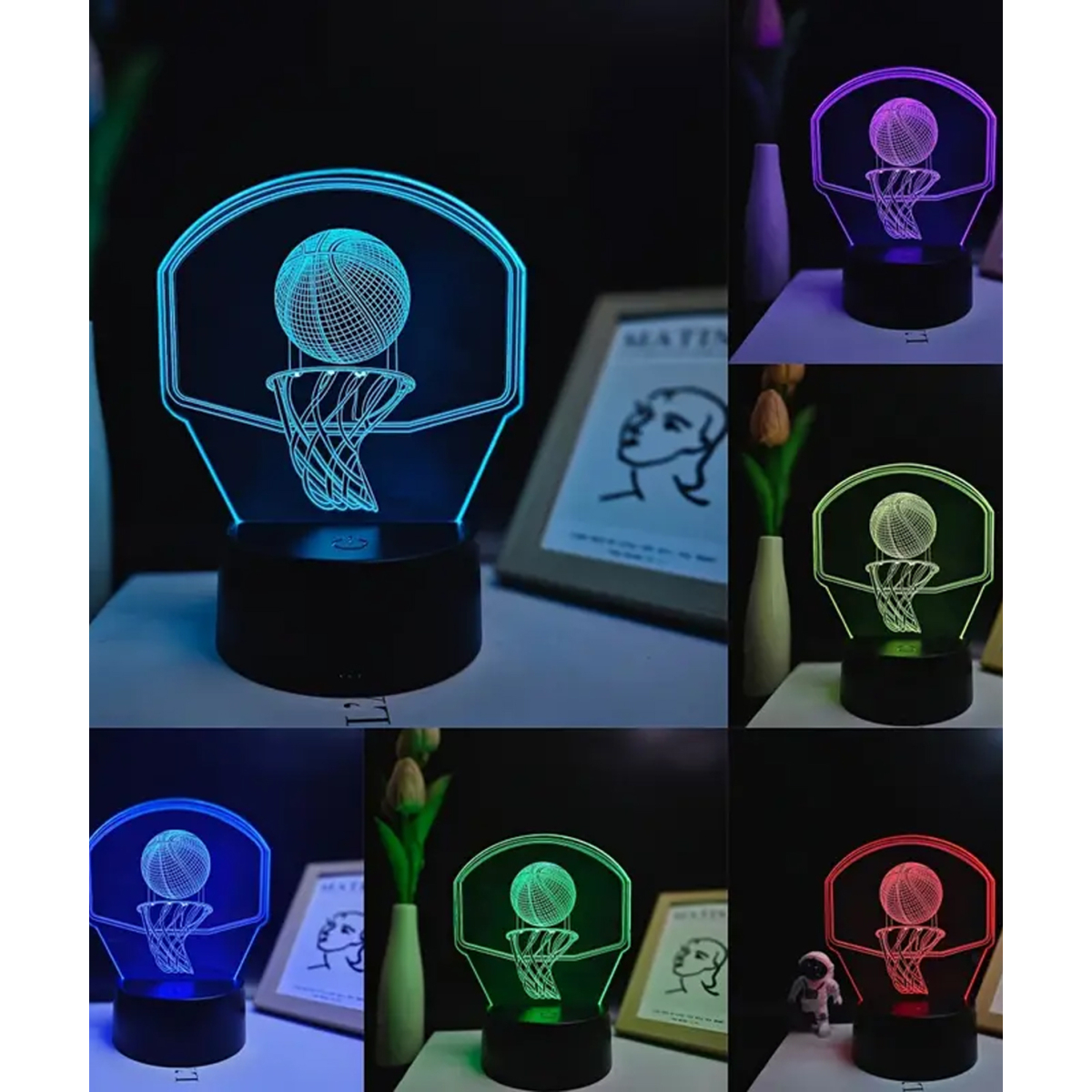Επιτραπέζιο Φωτιστικό LED 3D Illusion Με 7 Χρώματα - Μπασκέτα - Image 11
