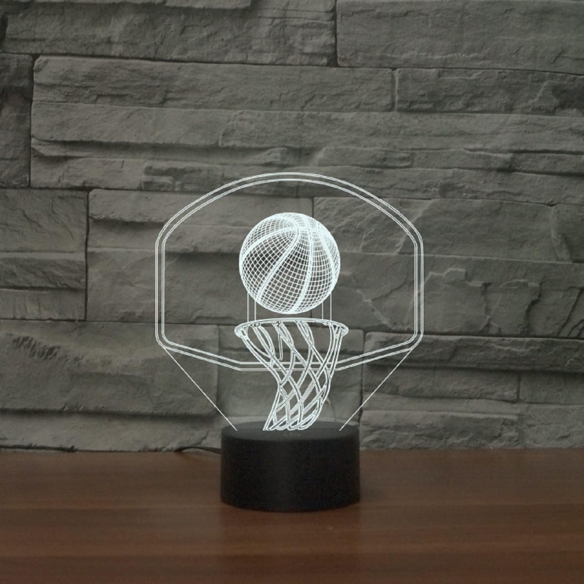 Επιτραπέζιο Φωτιστικό LED 3D Illusion Με 7 Χρώματα - Μπασκέτα - Image 7