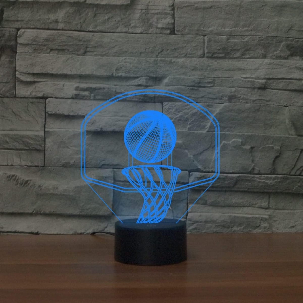 Επιτραπέζιο Φωτιστικό LED 3D Illusion Με 7 Χρώματα - Μπασκέτα - Image 6